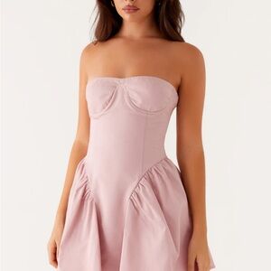Peppermayo Elegant Pink Strapless Dress